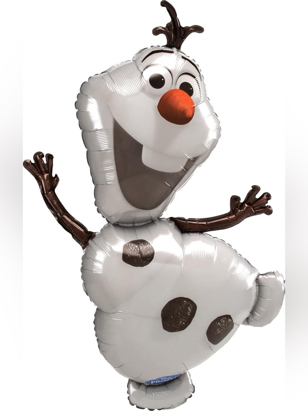 Olaf Foil Balloon - White & Brown Snowman Character